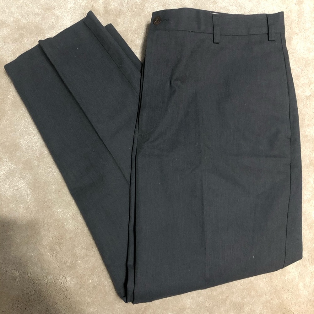 Orvis 100% Cotton Gray Dress Pants 40W/30L